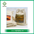 Customs LOGO Printing Cotton Drawstring Bag Canvas Gift Pouch